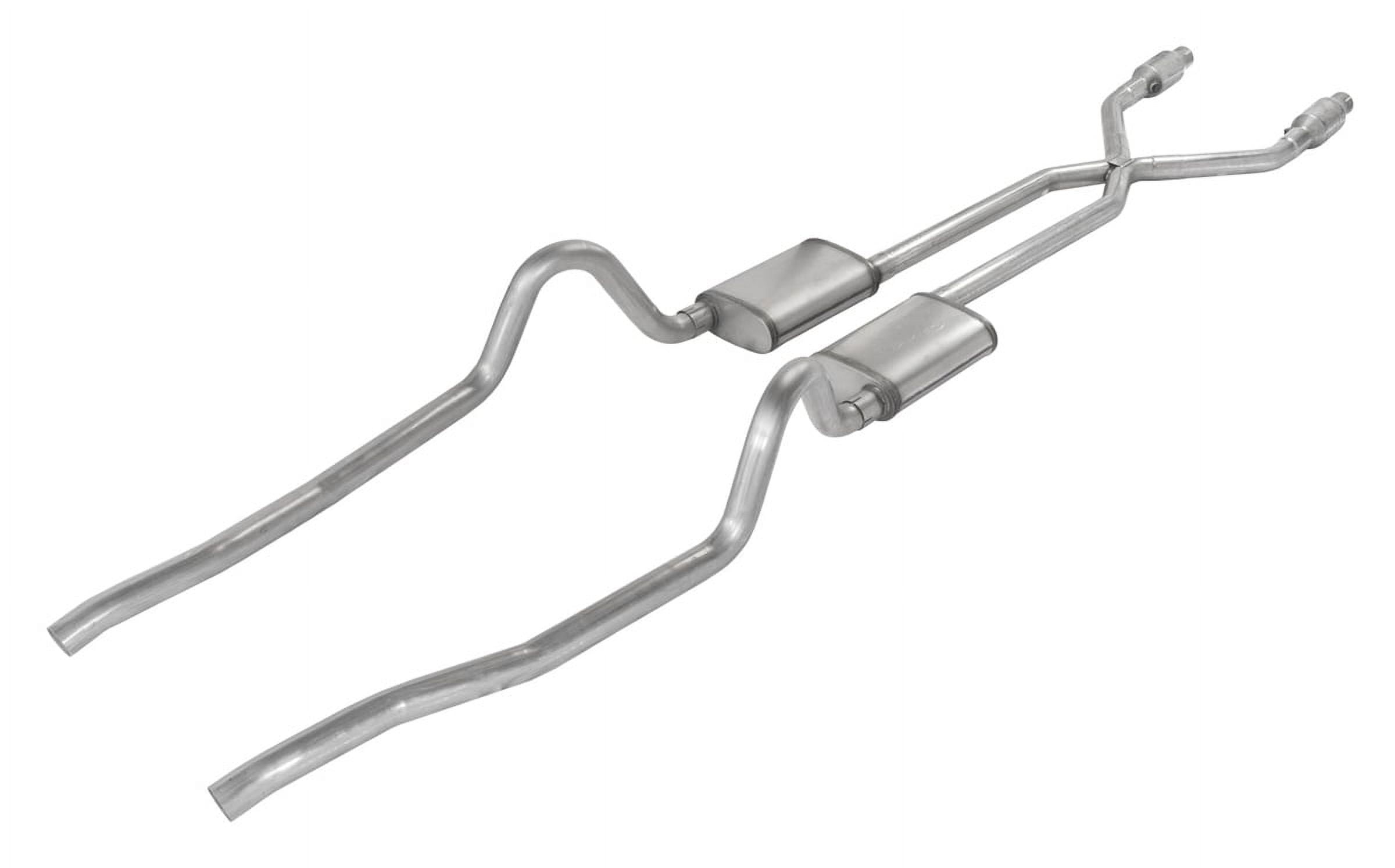 Pypes SMA910SE Exhaust System - Crossmember-Back - X-Pipe - 2-1/2 in Diameter - Stainless - Natural