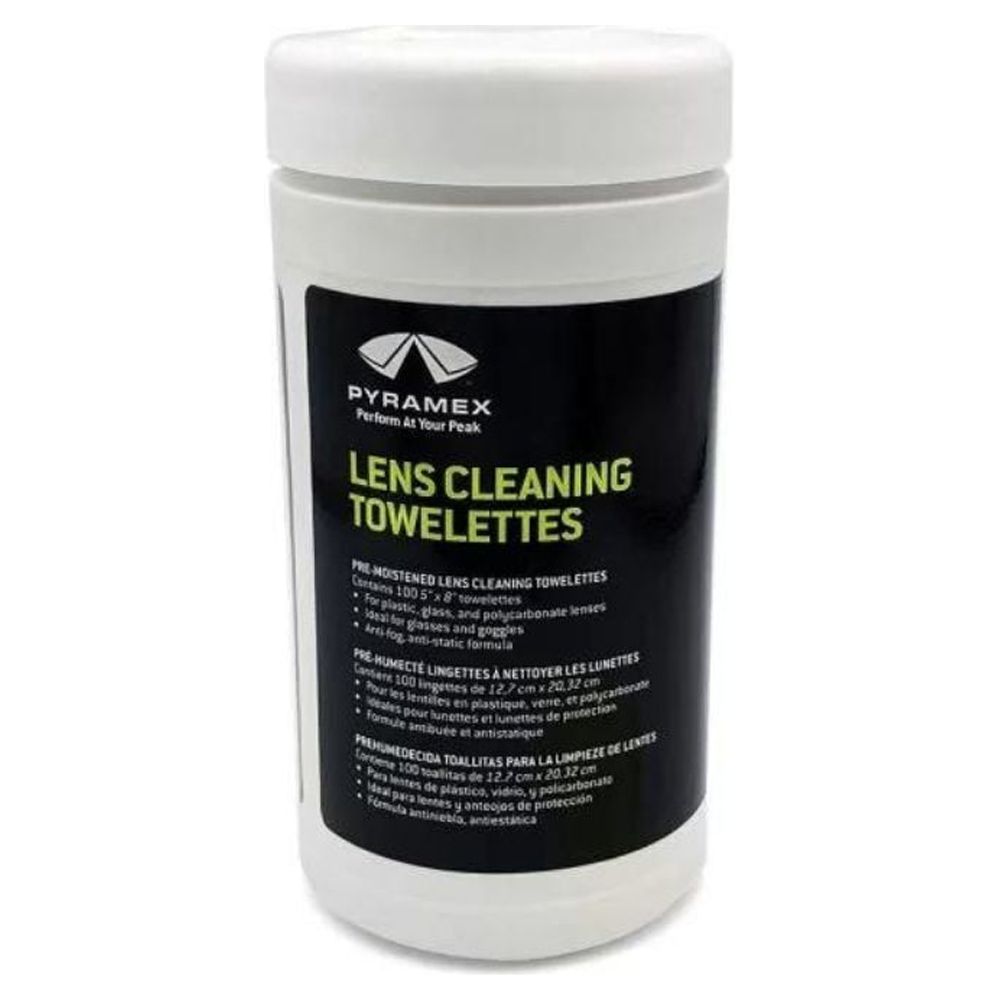 Pyramex Brand AntiFog Lens Cleaning Towelettes with Pop Up Canister