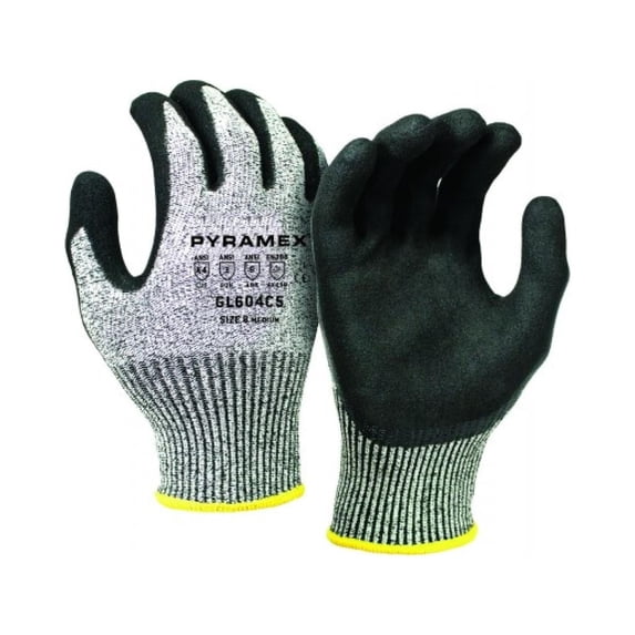 Pyramex GL604C5 Sandy Nitrile Gloves