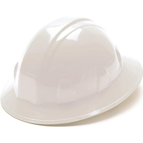 Pyramex HP26110 SL Series Full Brim Hard Hat - 6-Point Ratchet Suspension - Whit