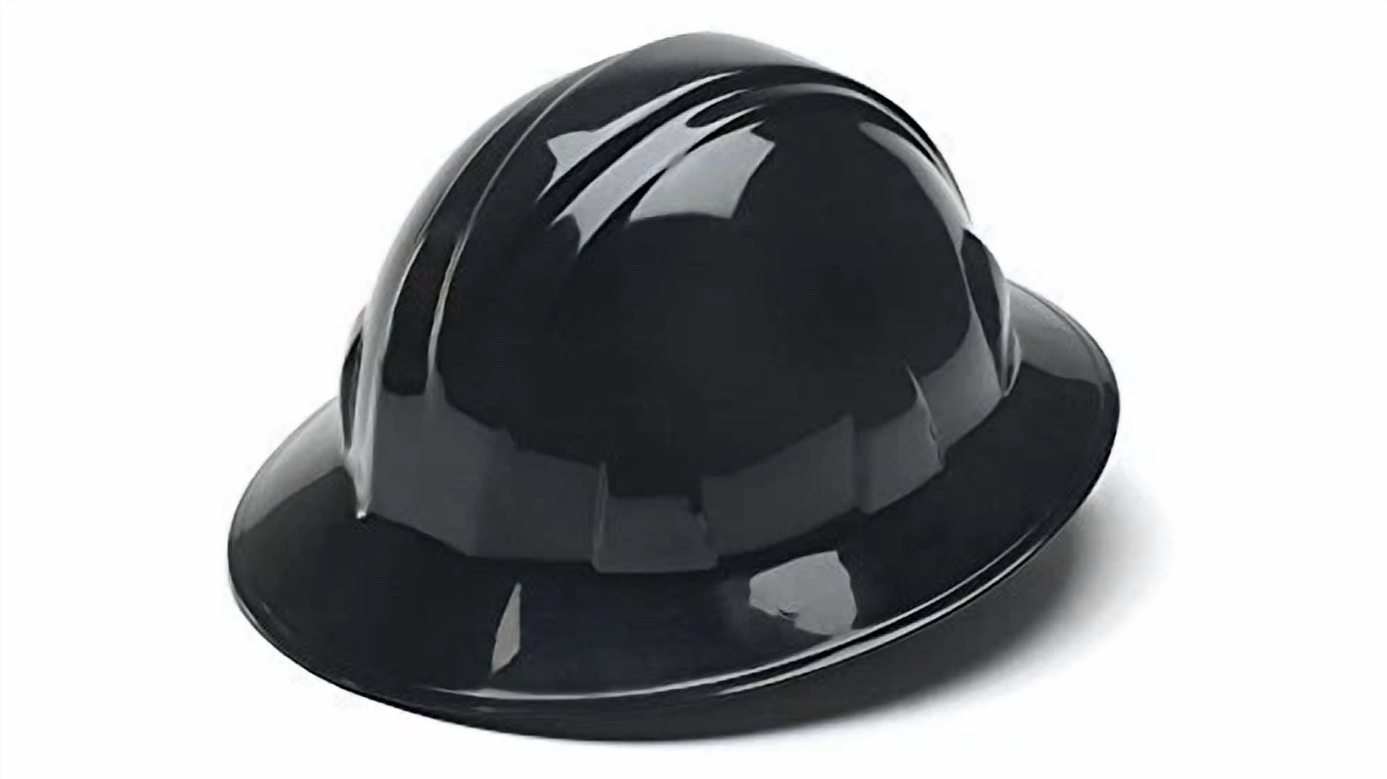 Pyramex Hp24111 4-Point Full Brim Ratchet Suspension Hard Hat, Black