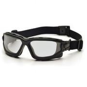 Pyramex I-Force Slim Black Frame Clear AF Lens Sealed Protection Eyewear Goggle