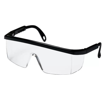 Pyramex Integra General Purpose Scratch Resistant Safety Glasses, Clear Lens with Black Frame, 4 Count - MS-97240