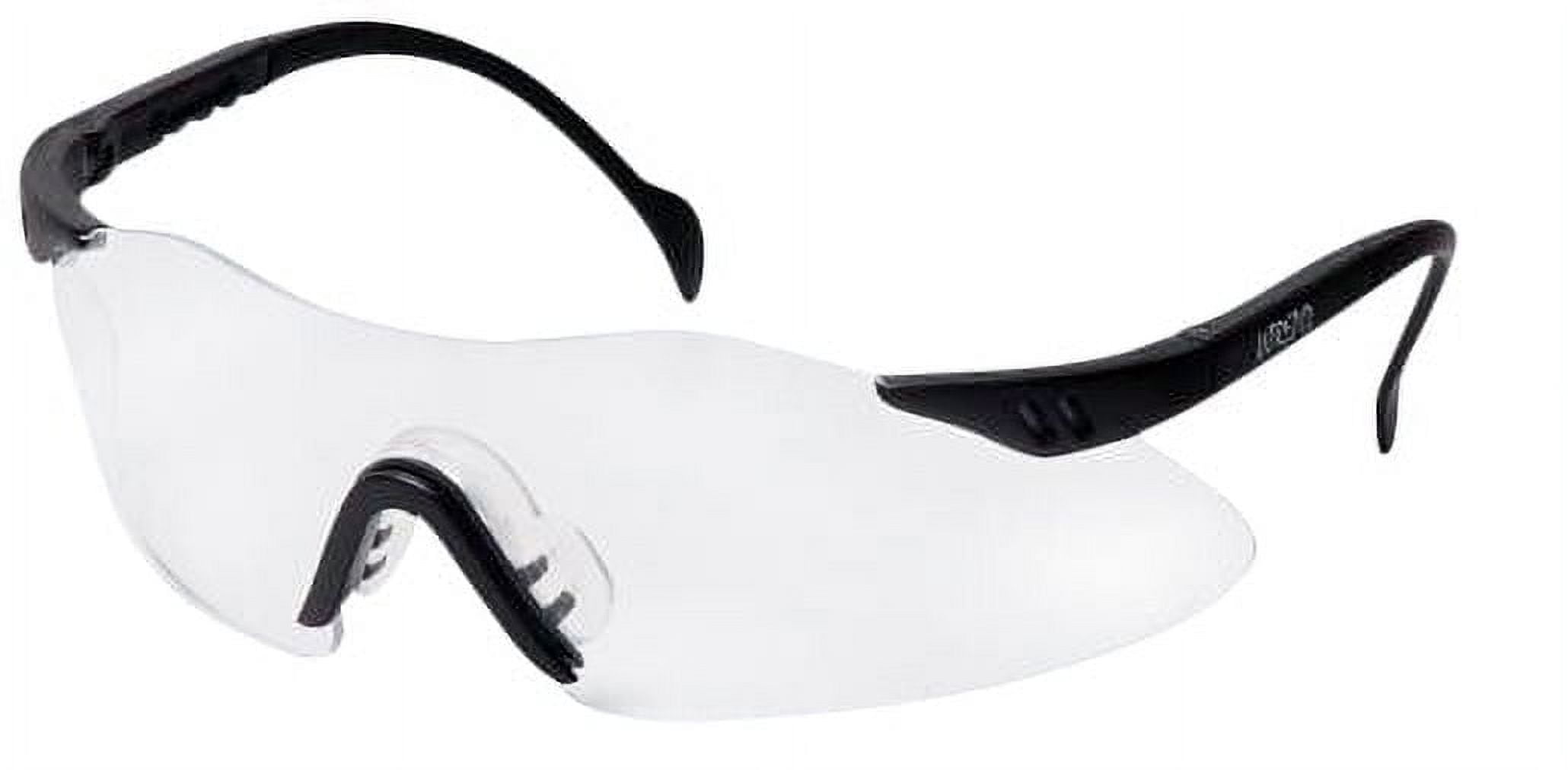 Pyramex Intrepid Safety Glasses - Clear Lens with Black Frame (10 Count) MS-97260