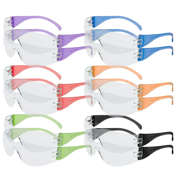 Pyramex Intruder Safety Glasses Multi Color #S4110Smp Clear Lens 12/Box