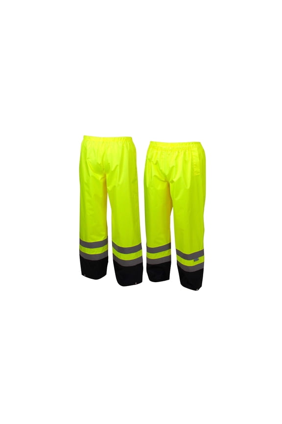 RRWP3110X2 PU/Poly Hi Vis Waterproof Elastic Waist Pants