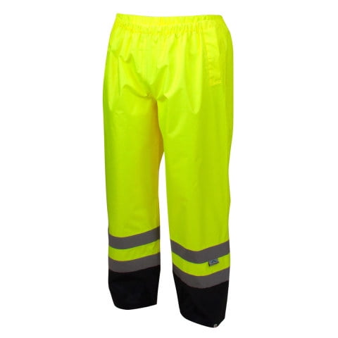 Pyramex RRWP3110X2 PU/Poly Hi Vis Waterproof Elastic Waist Pants