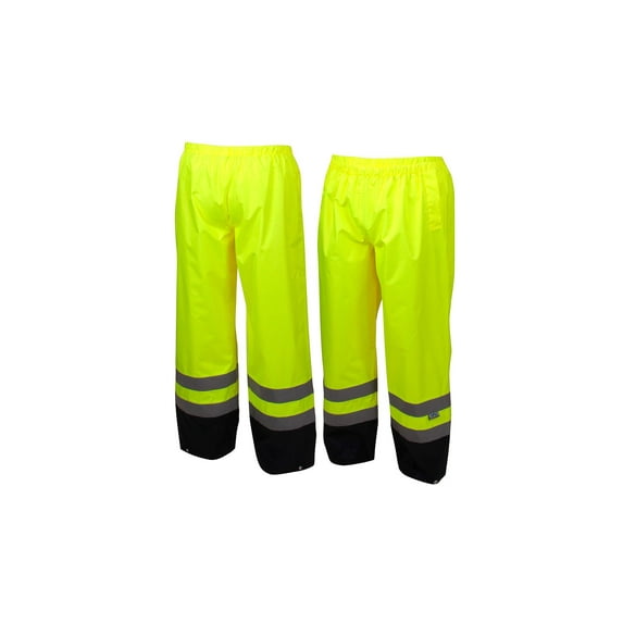 Pyramex RRWP3110X2 PU/Poly Hi Vis Waterproof Elastic Waist Pants