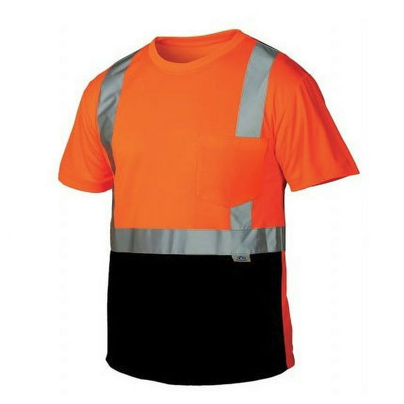 Pyramex RTS21B Type R Class 2 High-Vis Black Bottom Short Sleeve T-Shirt