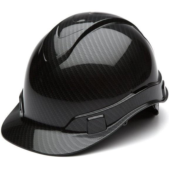 Pyramex Ridgeline Cap Style Hard Hat HP44117S Shiny Black Graphite Pattern Cap S