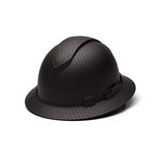 Pyramex Ridgeline Full Brim Hard Hat 4 Point Ratchet Vented Matte Black Graphite Pattern