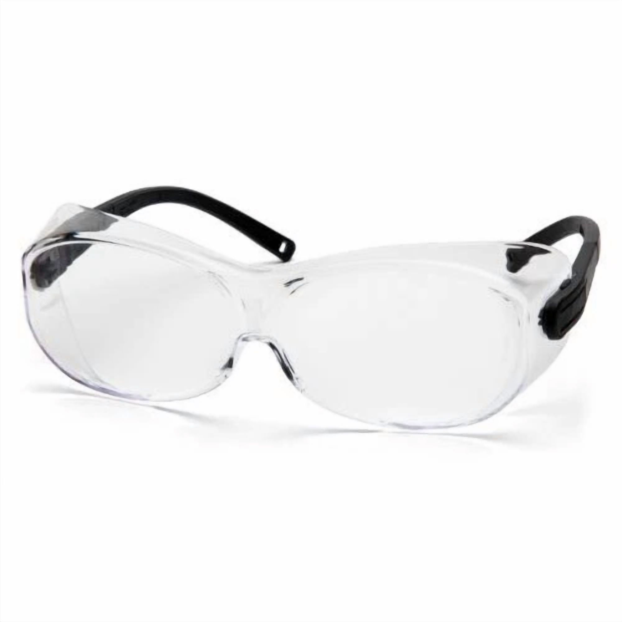 Pyramex S7510Sj Ots Xl Black Frame/Clear Flat Lens Black Temple Safety Glasses