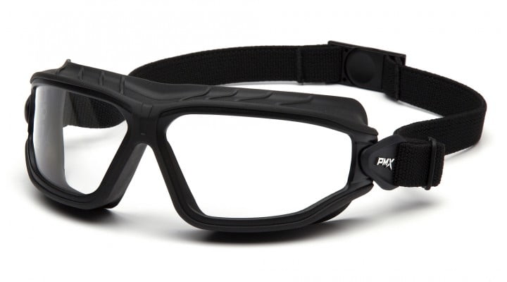 Pyramex Safety GB10010TM Torser Safety Glasses Black Frame Clear H2MAX Anti-Fog Lenses