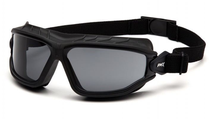 Pyramex Safety GB10020TM Torser Safety Glasses Black Frame Gray H2MAX Anti-Fog Lenses