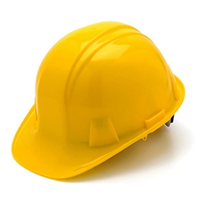 Pyramex Safety Products 241003 TruGuard Cap Style 4 Point Ratchet Hard Hat, Yellow