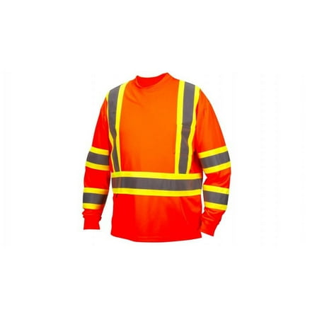 Pyramex Safety RCLTS3120XL Long sleeve moisture wicking t-shirt in orange - extra large