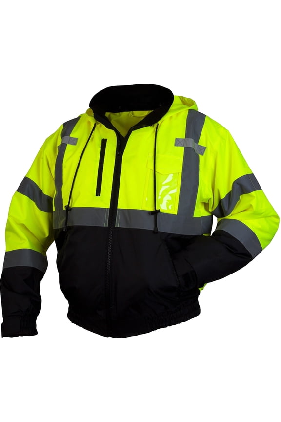 Safety RJ3110S RJ31 Series Jackets Hi-Vis Lime Bomber Jacket - Size Small
