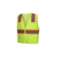 thumbnail image 1 of Pyramex Safety RVZ2310S Safety Vest Hi-Viz All Mesh Lime Vest with Contrasting Reflective Tape - Size Small, 1 of 1