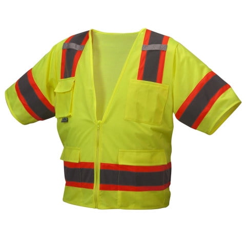 Pyramex Safety RVZ34 Type R Class 3 High-Vis Two-Tone Mesh Back Safety Vest