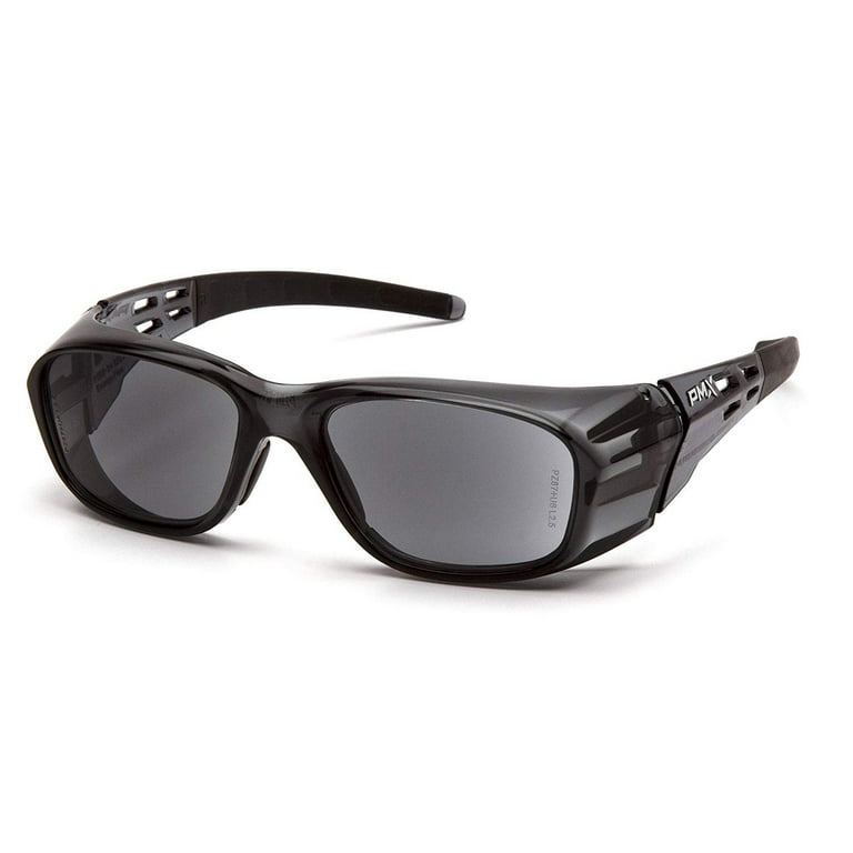 Pyramex Emerge Plus Sg9820r25 Full Reader Safety Glasses Gray Frame Gray Lens 2.5 Magnification