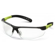 Pyramex Safety SGL10110D Sitecore Safety Glasses Gray and Lime Frame Clear Lenses