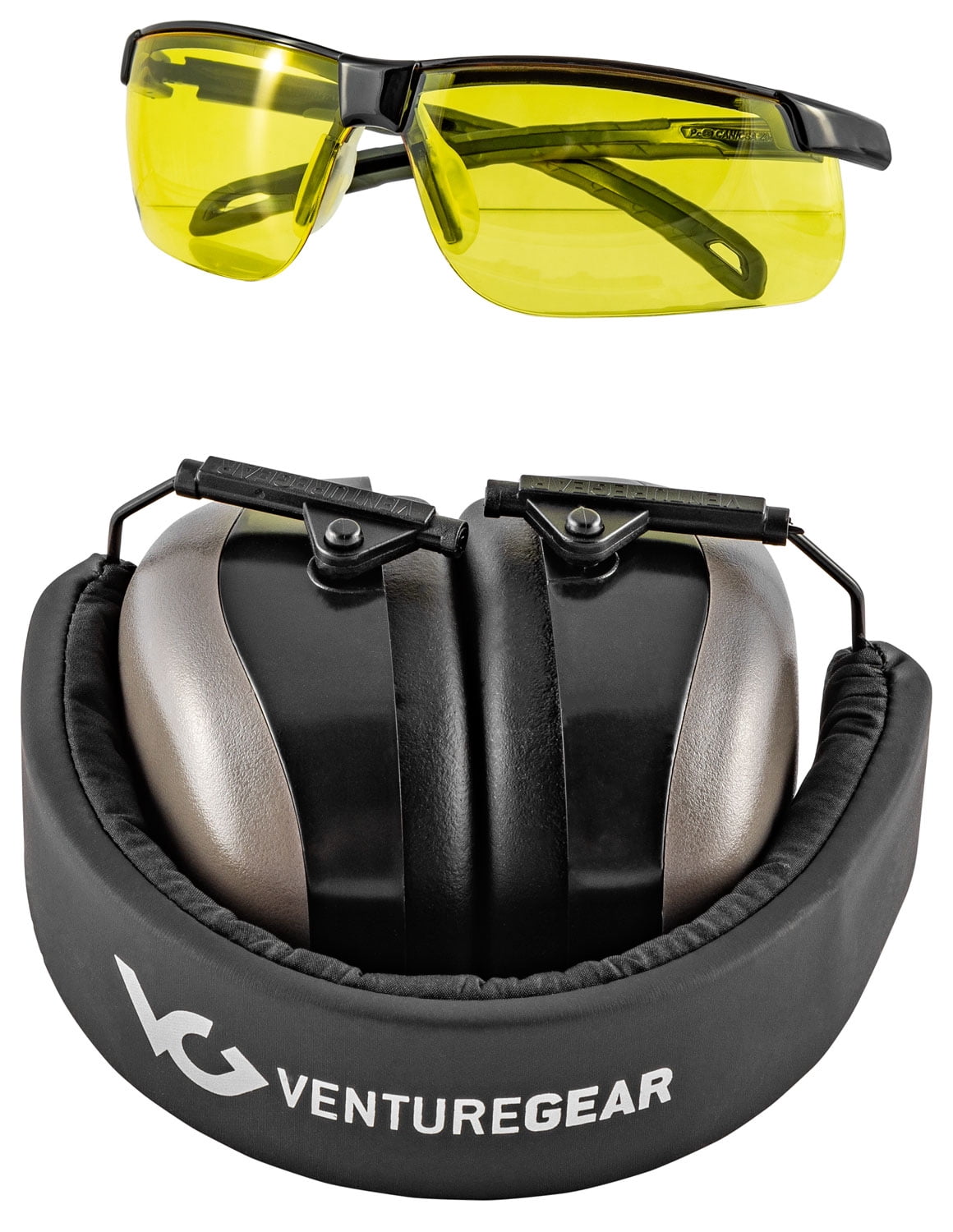 Pyramex VGCCOMB8630 Ever-Lite Range Kit Gray Earmuffs and Amber Lens ...