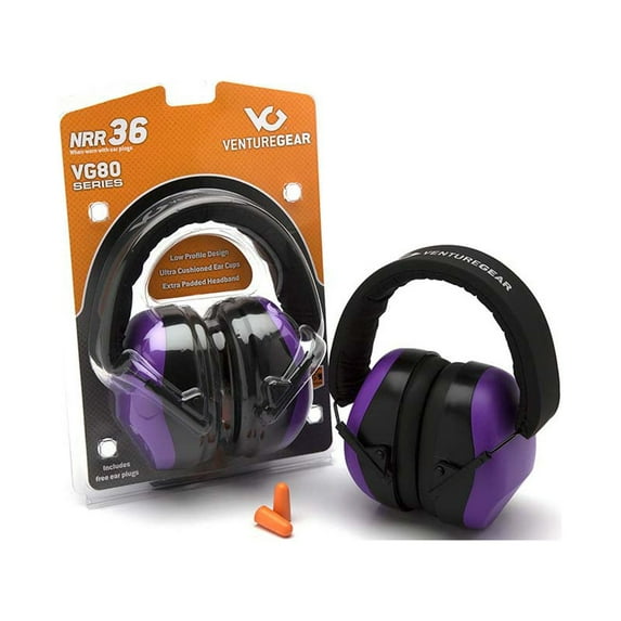 Pyramex VGPM8065C VG80 Earmuffs 26 dB Clamshell Purple