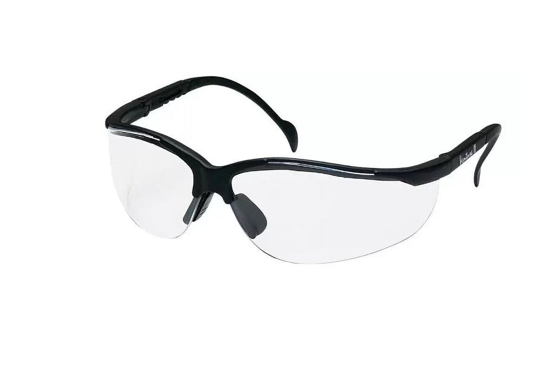 Pyramex Venture II Safety Glasses - Clear Lens with Black Frame (10 Count) MS-97250