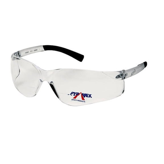 Pyramex Ztek Reader Safety Glasses - Clear Lens with Black Frame +2.0 (1 Count) MS-97133