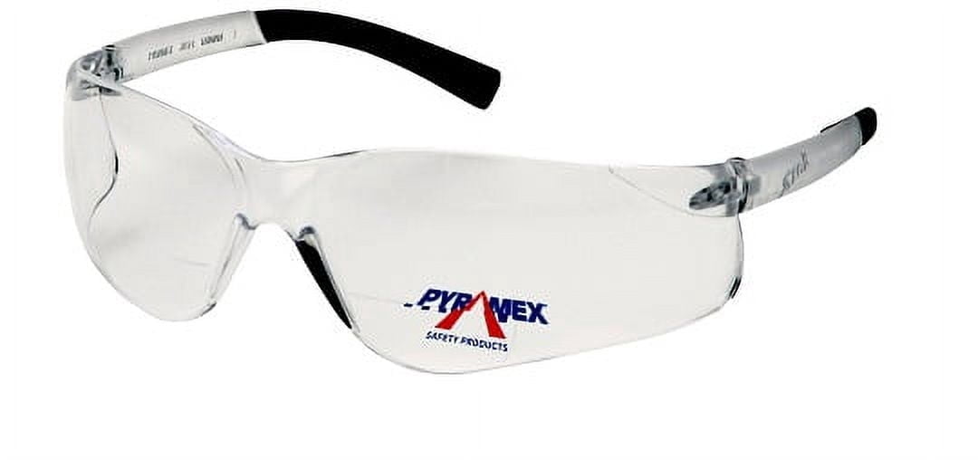Pyramex Ztek Reader Safety Glasses - Clear Lens with Black Frame (4 Count) MS-97132