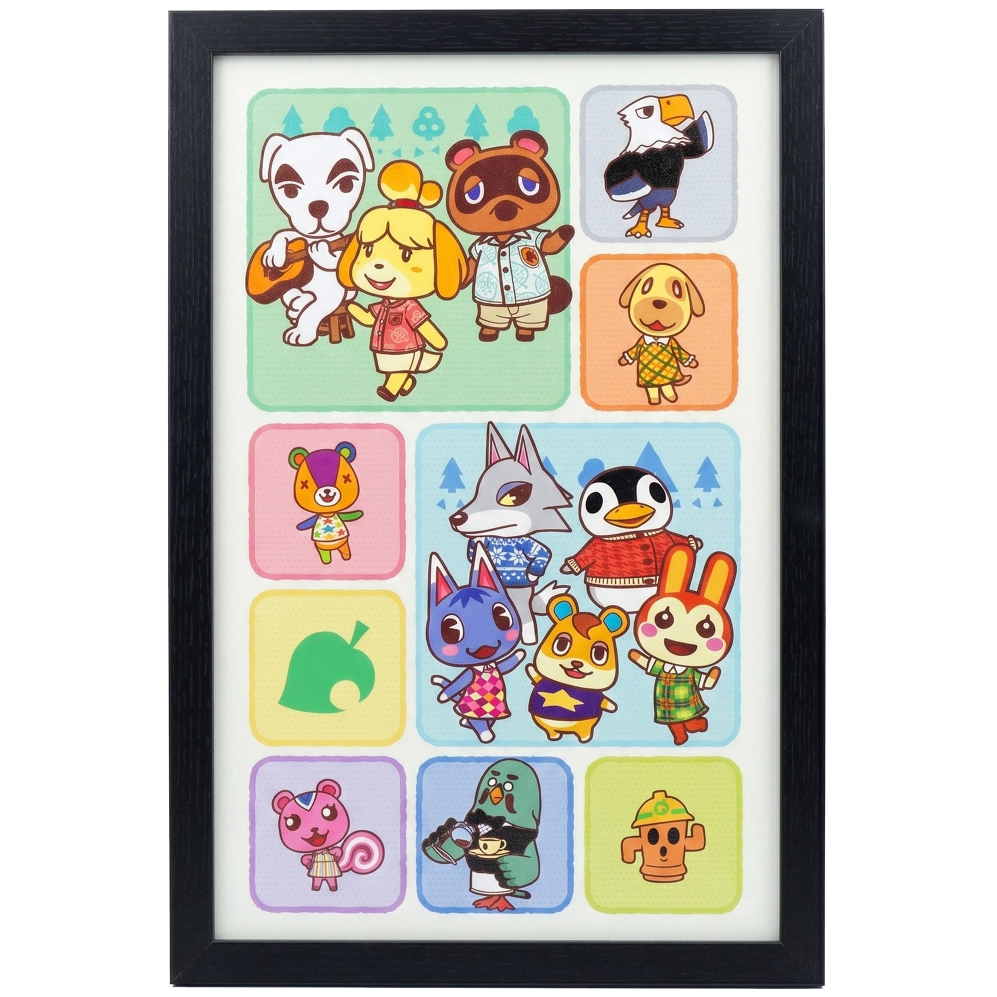 Pyramid America: Animal Crossing: Scene Grid - 11x17 Framed Gel Coated Poster - Video Game Artwork, Licensed Nintendo Wall Decor, Collectible Print