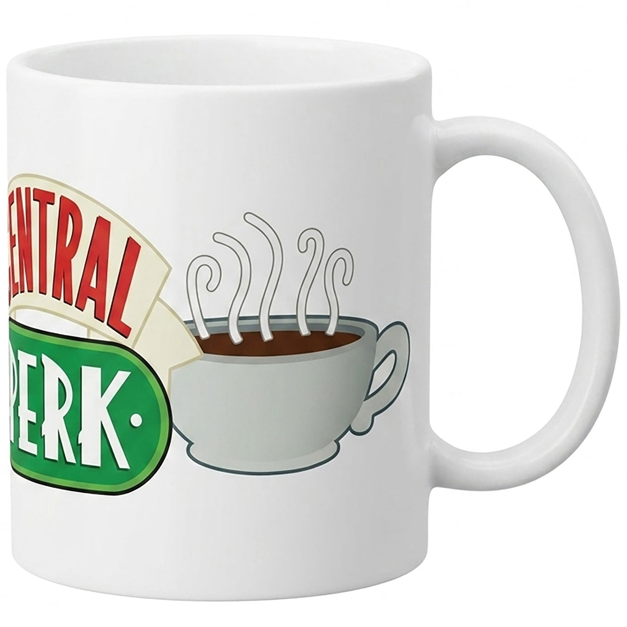 Pyramid America: Friends: Central Perk - 11oz Ceramic Mug - Coffee & Tea Cup, Shop Logo, Microwave-Dishwasher Safe, TV Show Fan Collectible, Licensed