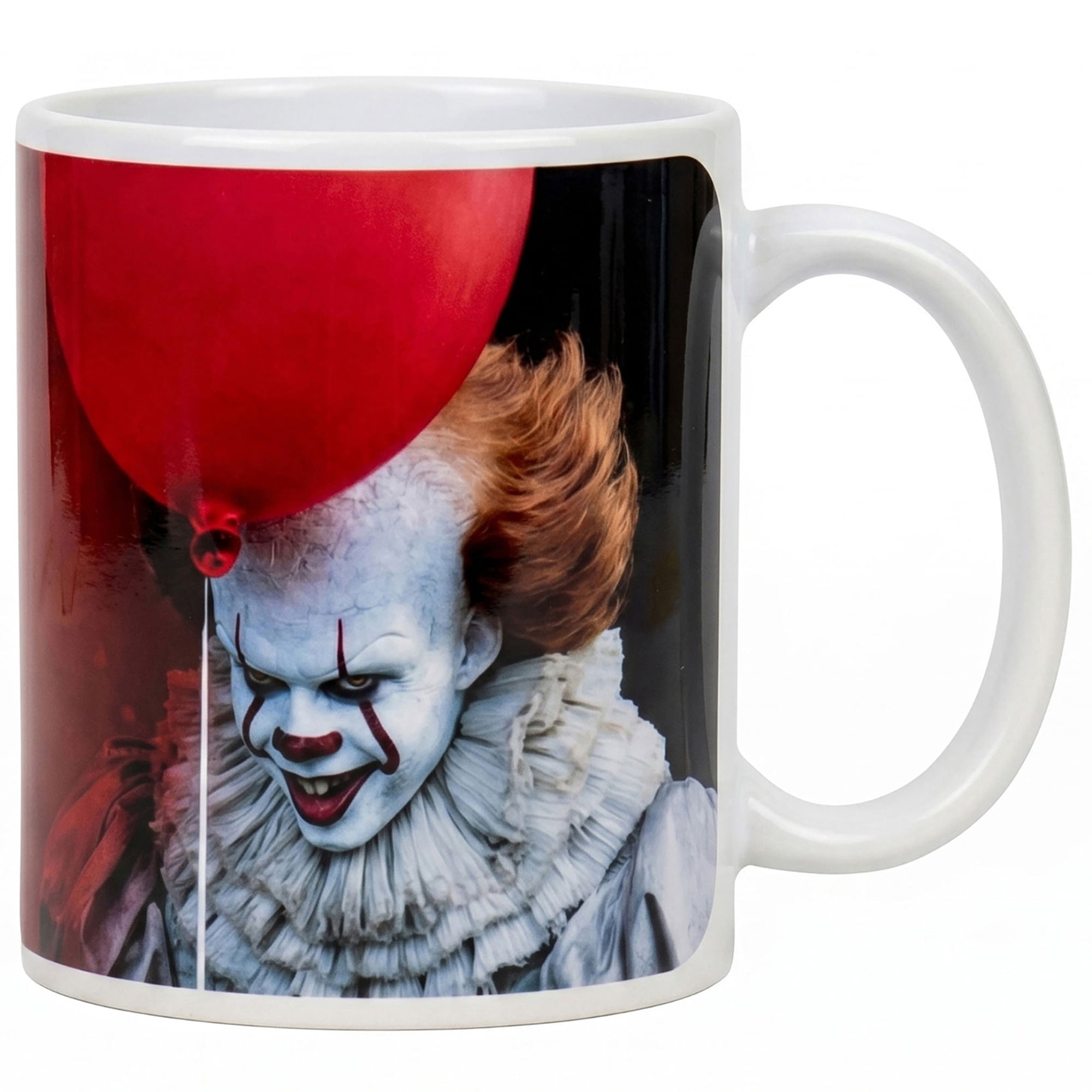 Pyramid America: IT Pennywise Red - 11oz Ceramic Mug - Coffee & Tea Cup, Horror Character Photo, Microwave-Dishwasher Safe, Fan Collectible, Licensed