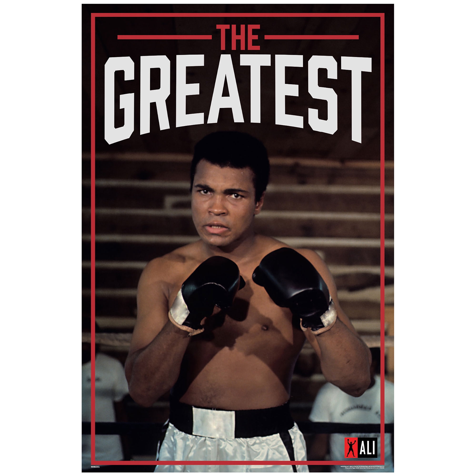 Pyramid : Muhammad Ali: The Greatest Training - 24x36 Poster Print - Iconic Photo, Boxer Artwork, Licensed Wall Decor, Premium Fan Collectible