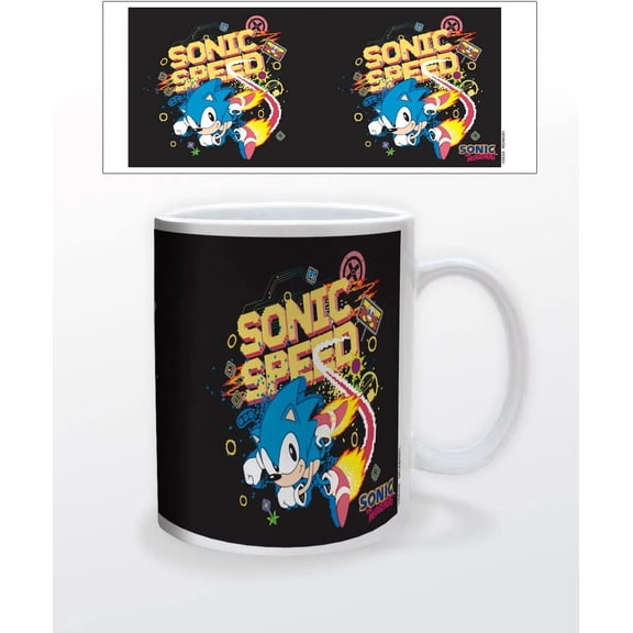 Pyramid America - Sonic - Sonic Speed 11 oz. Mug - Unique Ceramic Cup for Coffee, Cocoa & Tea Drinkers - Chip Resistant & Printed Both Sides