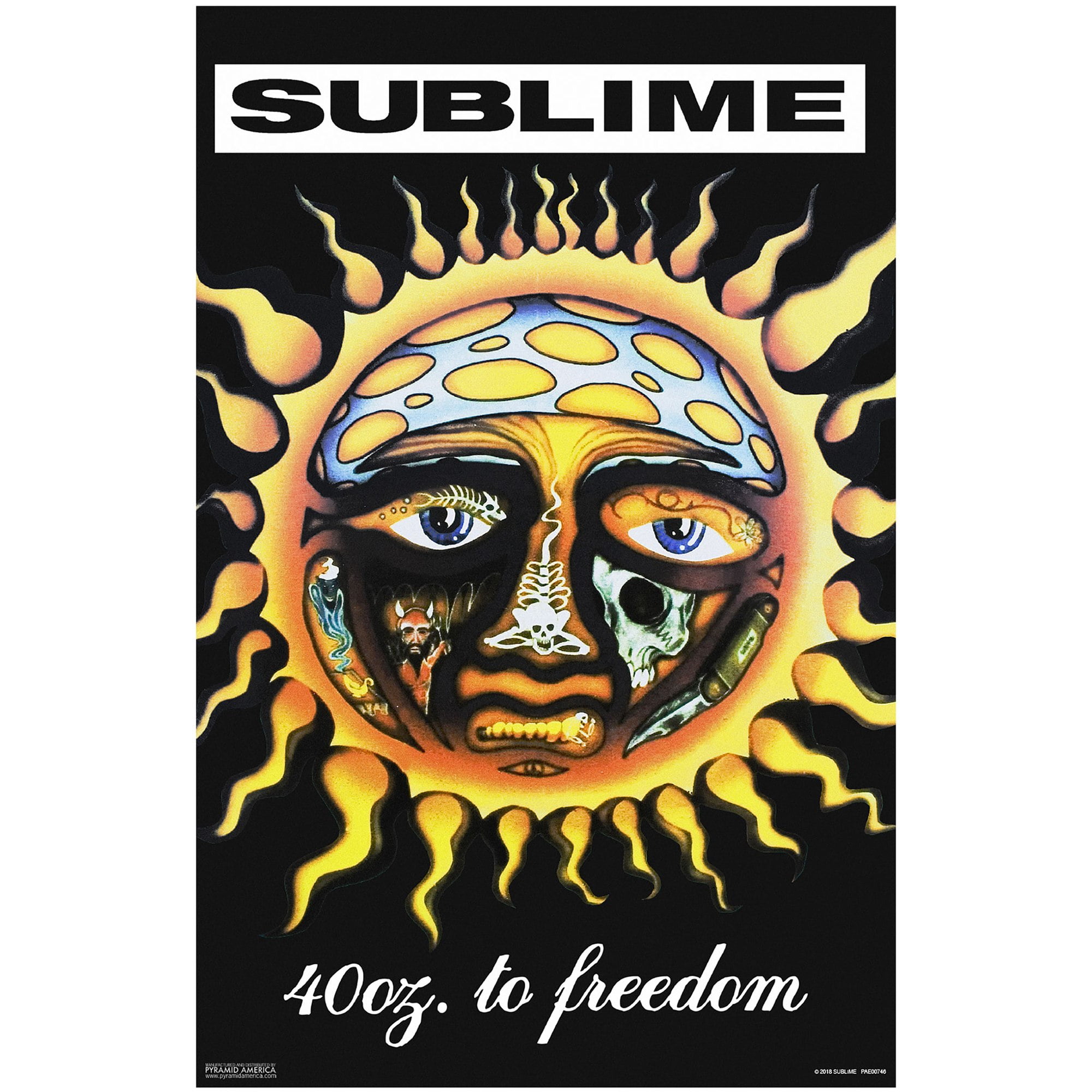 Pyramid America: Sublime: 40oz to Freedom - 11x17 Poster, Album Cover Print -Ska Punk Band Artwork, Licensed Music Wall Decor, Premium Fan Collectible