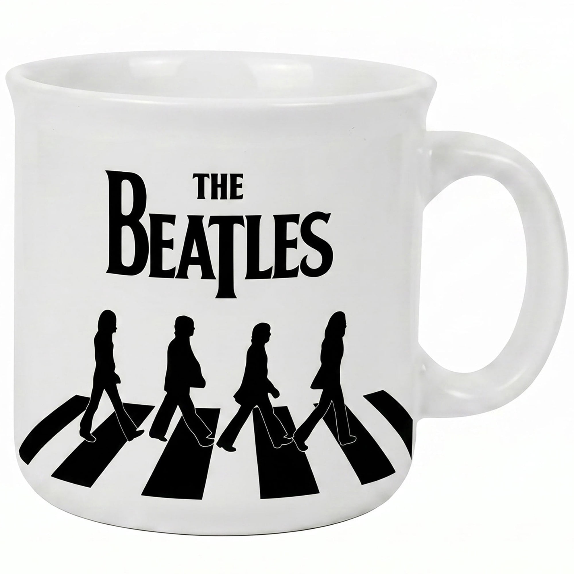 Pyramid America: The Beatles: Abbey Road Walk - 20oz Ceramic Camper Mug - Coffee & Tea Cup, Microwave-Dishwasher Safe, Band Fan Collectible, Licensed