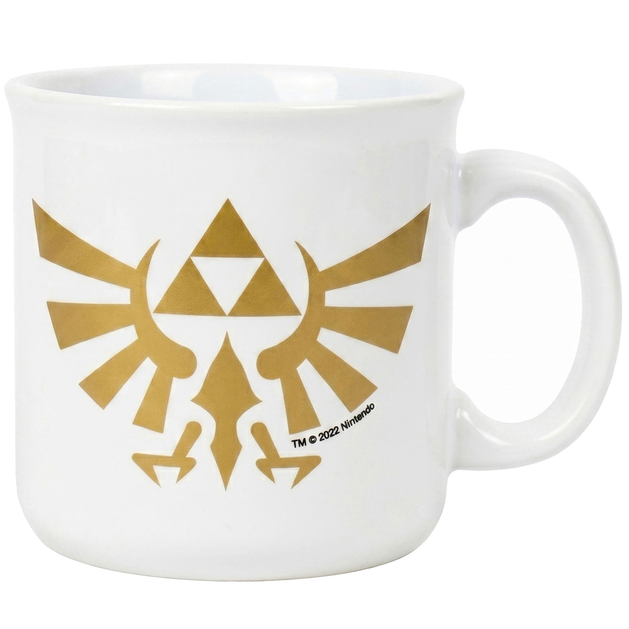 Pyramid America: Zelda: Hyrule Crest - 20oz Ceramic Camper Mug - Coffee & Tea Cup, Microwave-Dishwasher Safe, Video Game Fan Collectible, Licensed