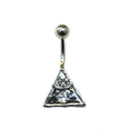 thumbnail image 1 of Pyramid Basic Belly Ring 14G (1.6MM) (B/1/6/206) (1 Piece) 316L Surgical Steel Nickel Free, 1 of 1