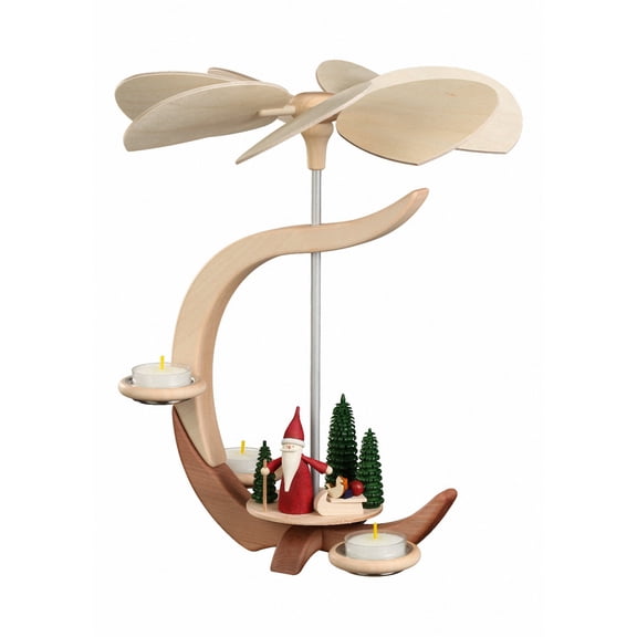 Pyramid C-shape, height 30 cm / 12 inch, original Erzgebirge by Seiffener Volkskunst