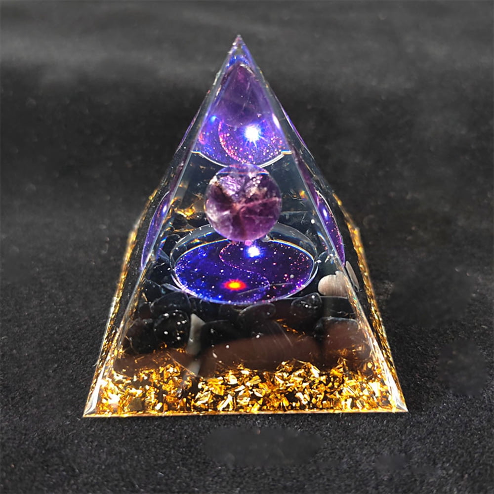 Pyramid Crystals Statue Ornaments Creative Craft Tabletop Statue