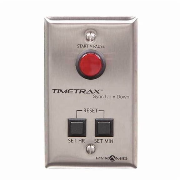 Pyramid 2-3/4" Digital Timer Controller Wall Clock, Silver CTPLATEKIT
