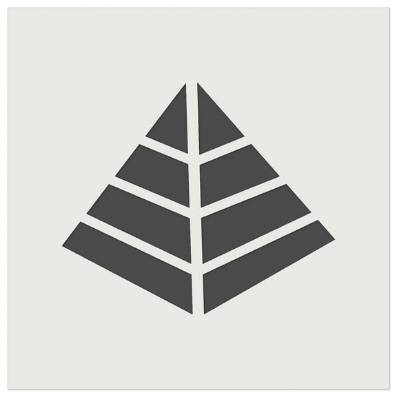 Pyramid Egypt Outline DIY Cookie Wall Craft Stencil - 7.0 Inch