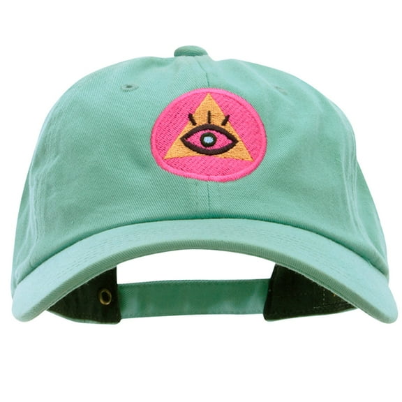 Pyramid Eye Embroidered Unstructured Cotton Twill Washed Cap - Mint OSFM