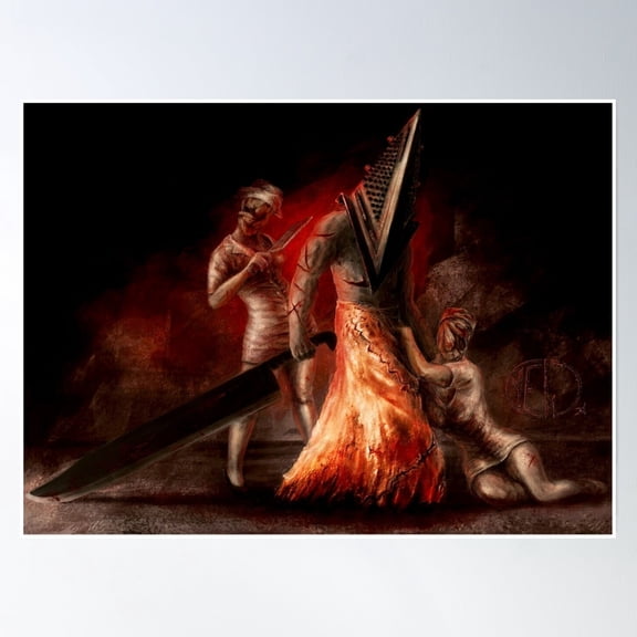 Pyramid Head, Fan Art Poster UNFRAMED PAPER POSTER, Home Decor, Vintage Gift, Living Room Dercor