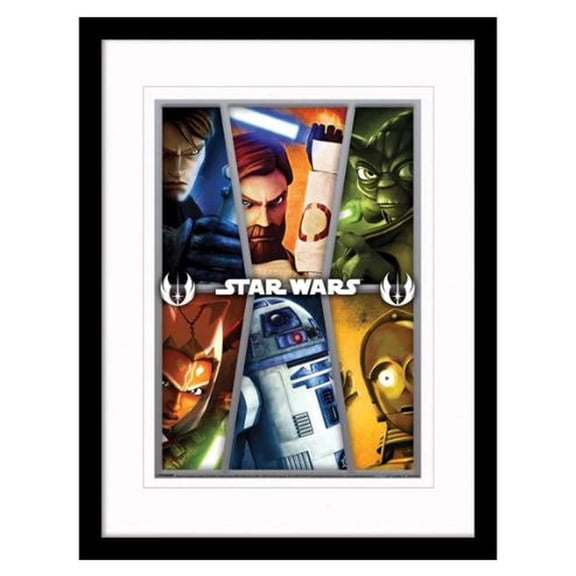 Pyramid International Star Wars: Clone Wars Poster Framed Print Collector's Edition (Character