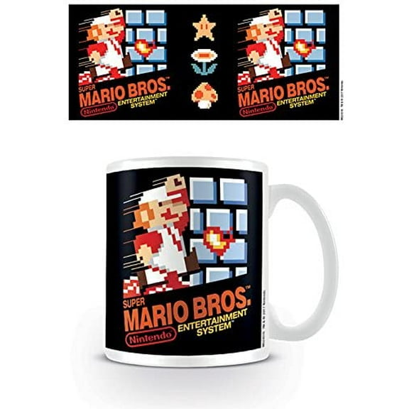 Pyramid International Super Mario NES Cover Official Boxed Ceramic Coffee/Tea Mug, Paper, Multi-Colour, 11 x 11 x 1.3 cm