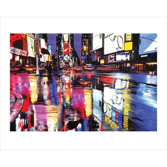 Pyramid International Times Square Art Print, Paper, Multi-Colour, 40 x 50 x 1.3 cm
