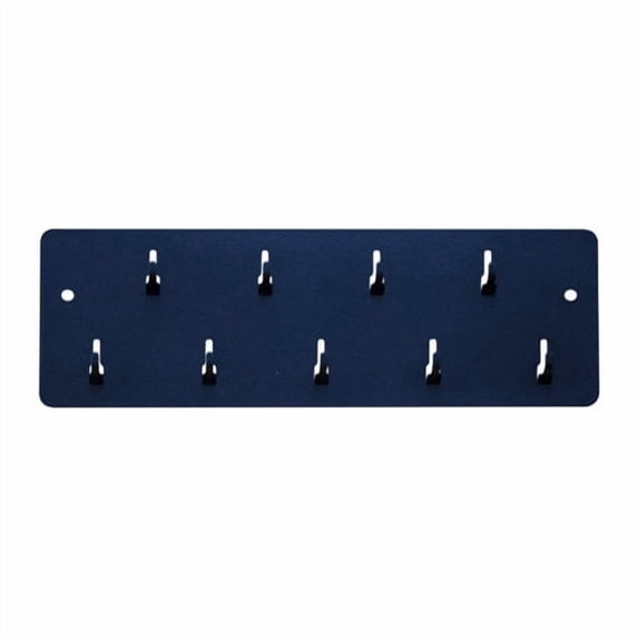 Industrial Key Rack, Powder Coated Steel, 9 Hooks, Keeps Keys, Time Clock Badges and Other Items Organized and Easily Accessible, Black
