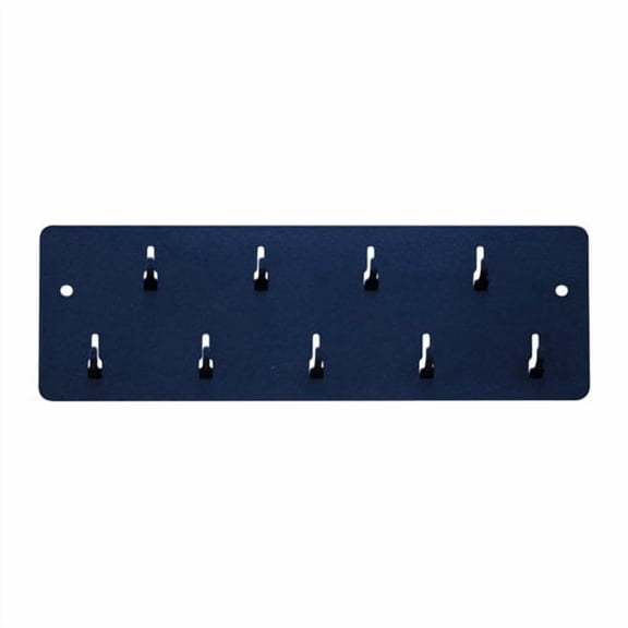 Industrial Key Rack, Powder Coated Steel, 9 Hooks, Keeps Keys, Time Clock Badges and Other Items Organized and Easily Accessible, Black